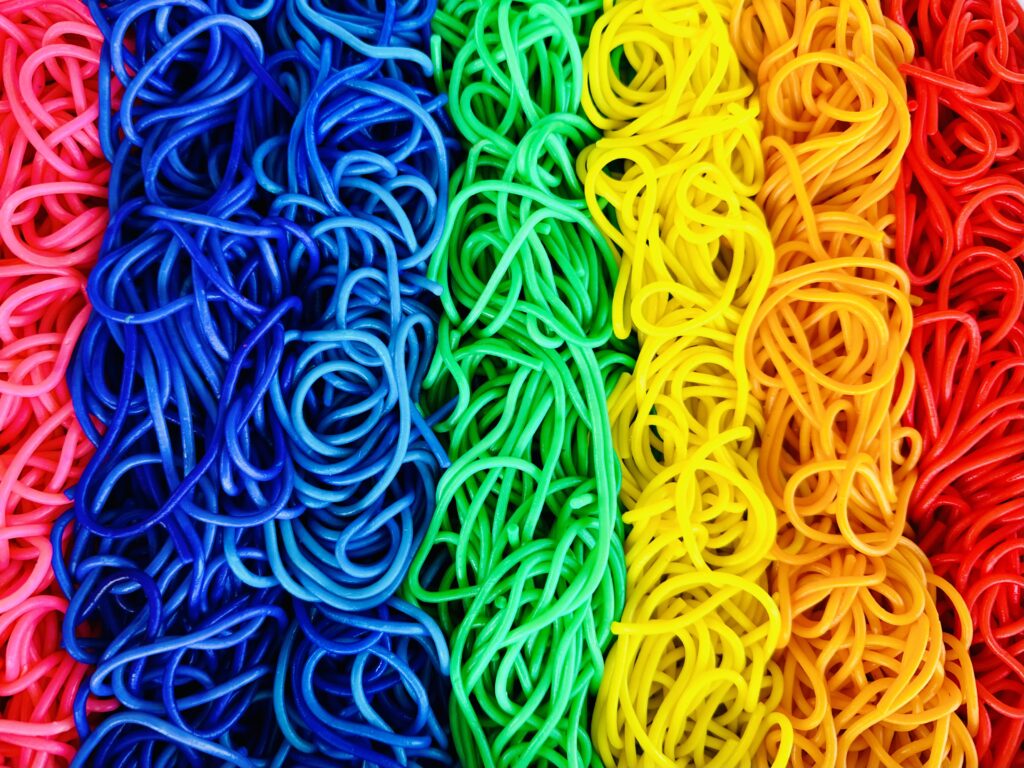 How To Make Rainbow Spaghetti Noodles For Sensory Play