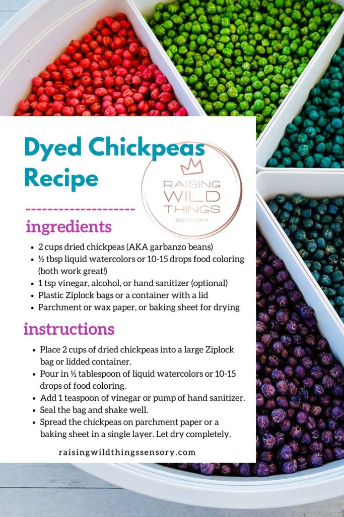 Dyed Chickpeas recipe card