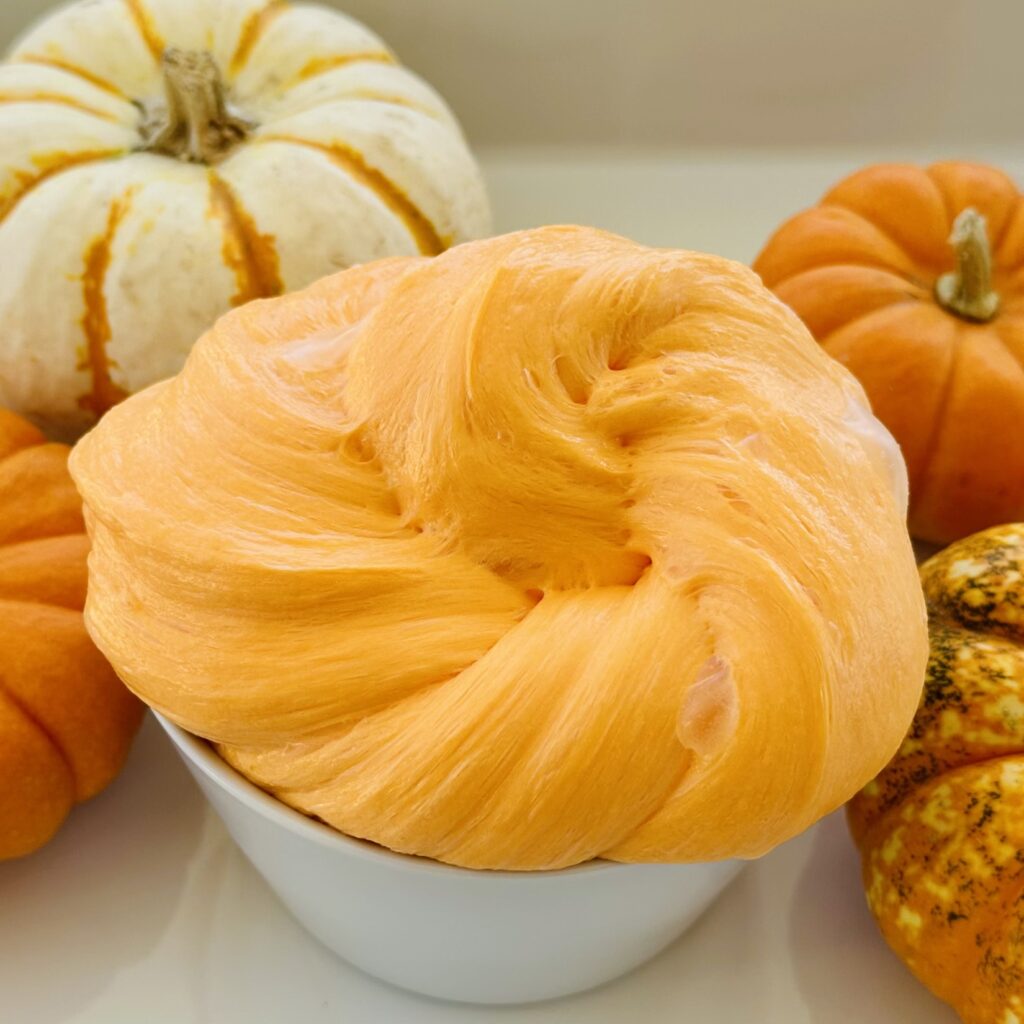 How To Make Halloween Pumpkin Fluffy Slime