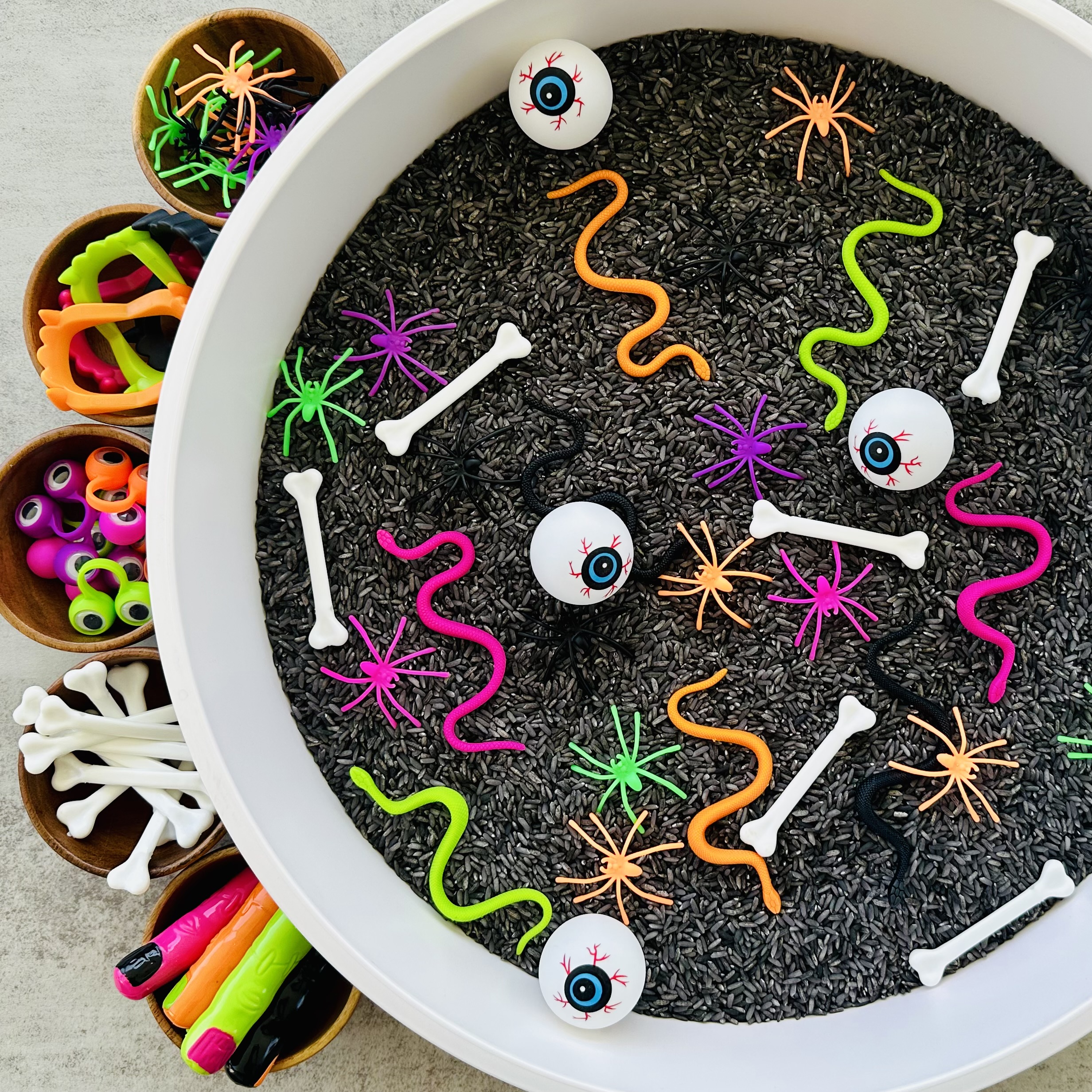 How To Make A Halloween Rice Sensory Bin