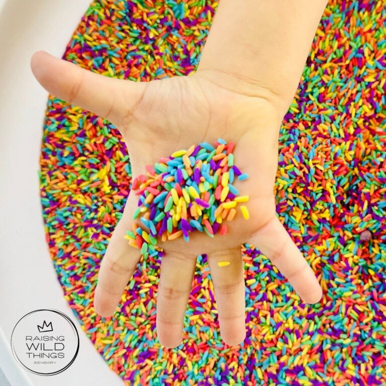 How To Dye Rice To Make Rainbow Rice - Raising Wild Things Sensory