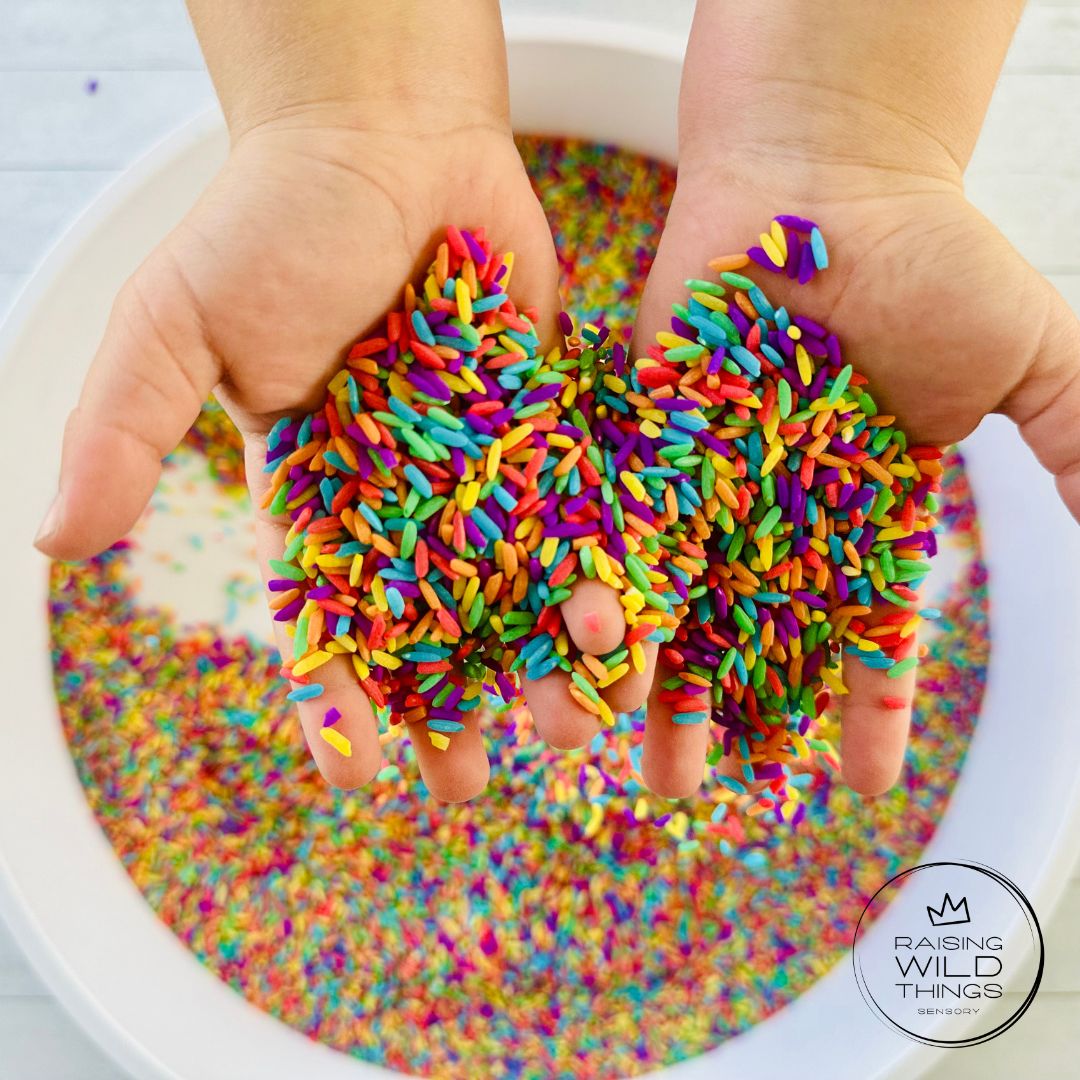 How To Dye Rice To Make Rainbow Rice - Raising Wild Things Sensory