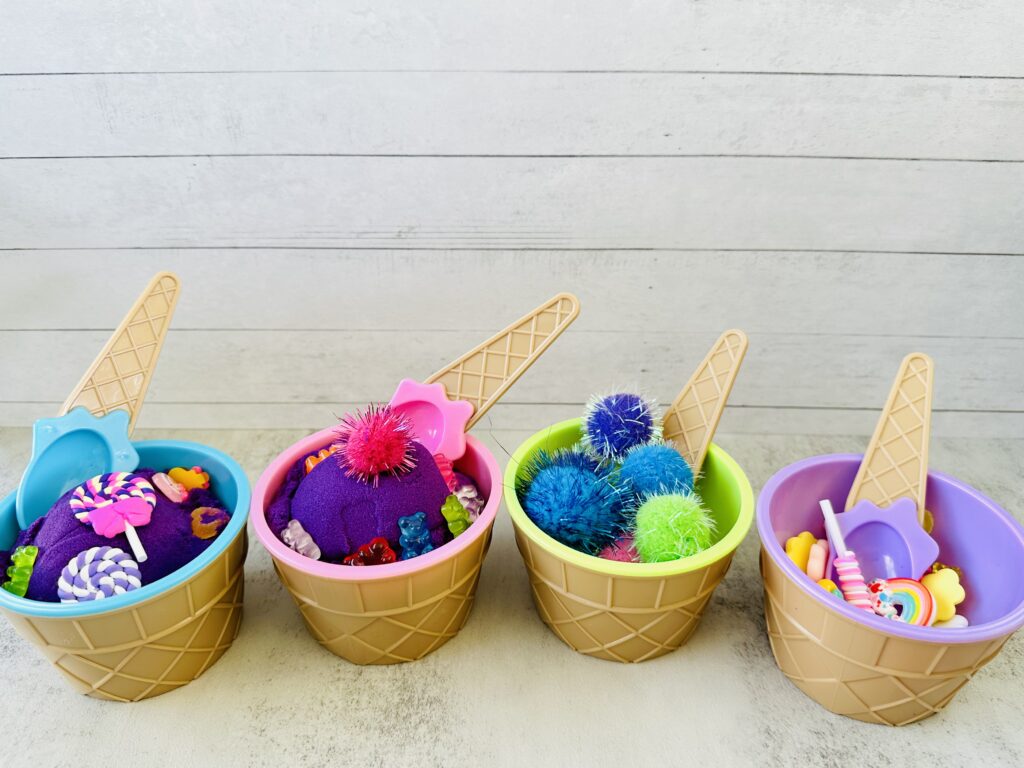 How To Make A DIY Ice Cream Sensory Bin