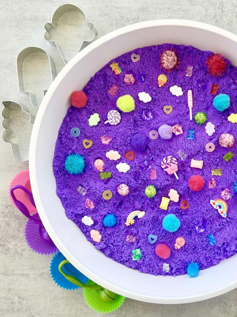 How To Make A DIY Kinetic Sand Ice Cream Sensory Bin