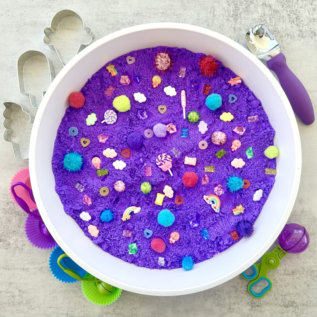 How To Make A DIY Kinetic Sand Ice Cream Sensory Bin