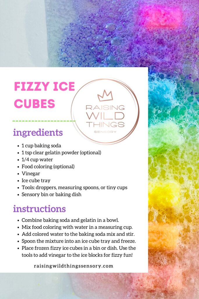 Fizzy Ice Cubes Recipe Card