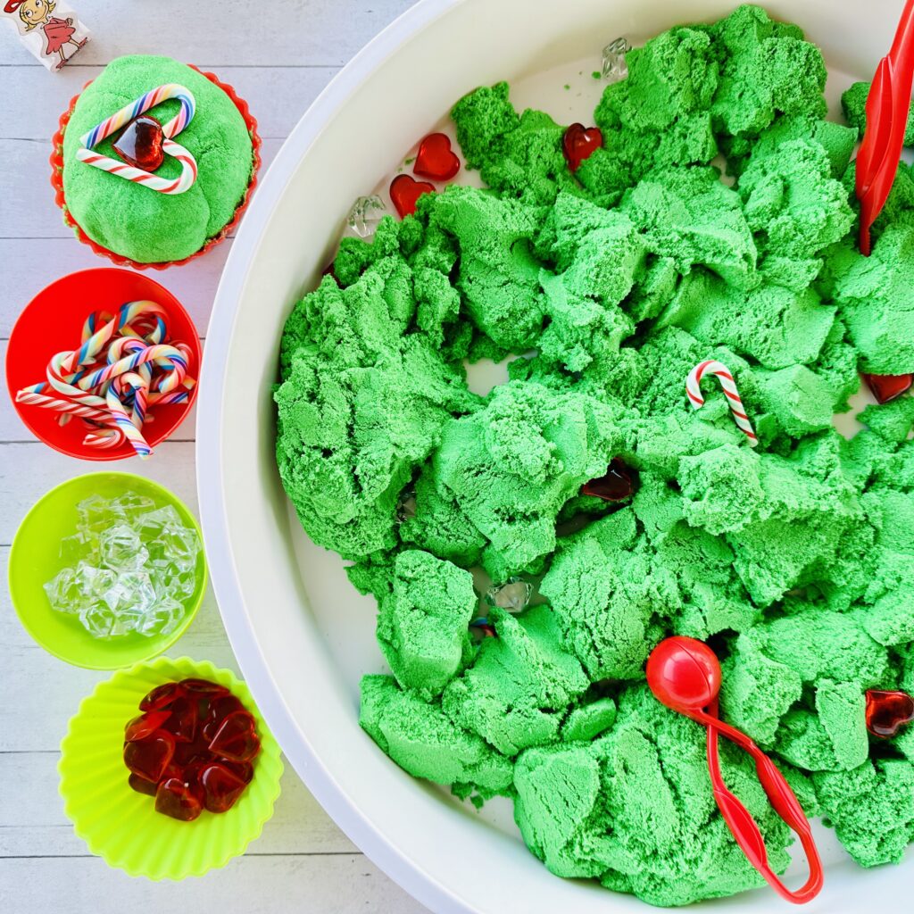 How to Create a Christmas Grinch Sensory Bin