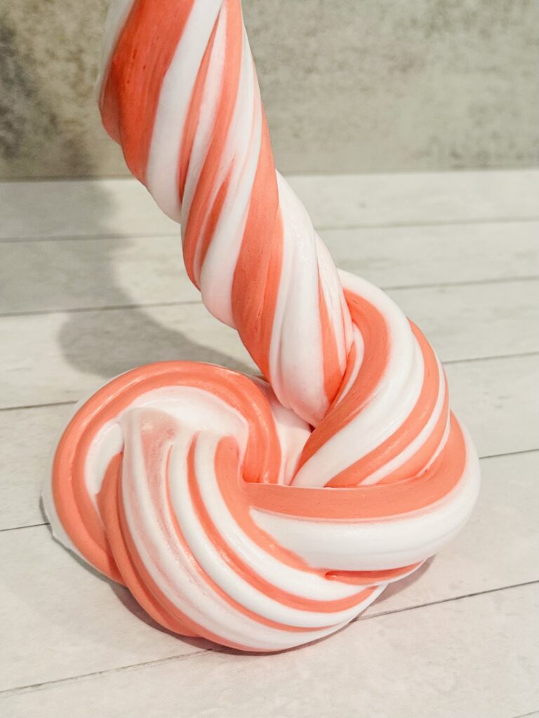 How To Make Fluffy Candy Cane Slime