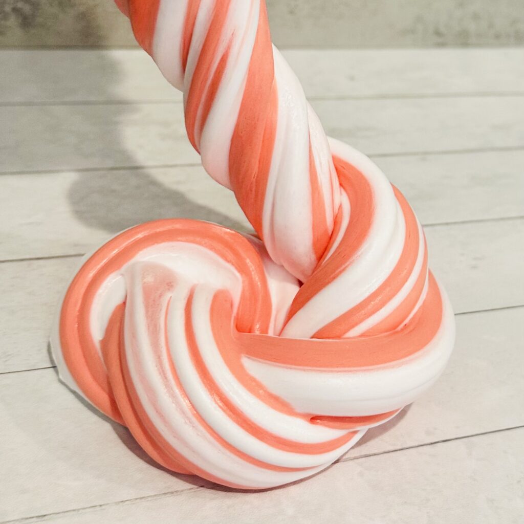 How To Make Fluffy Candy Cane Slime