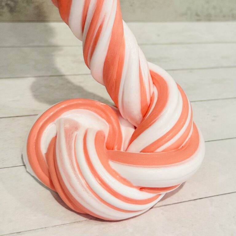 How To Make Fluffy Candy Cane Christmas Slime