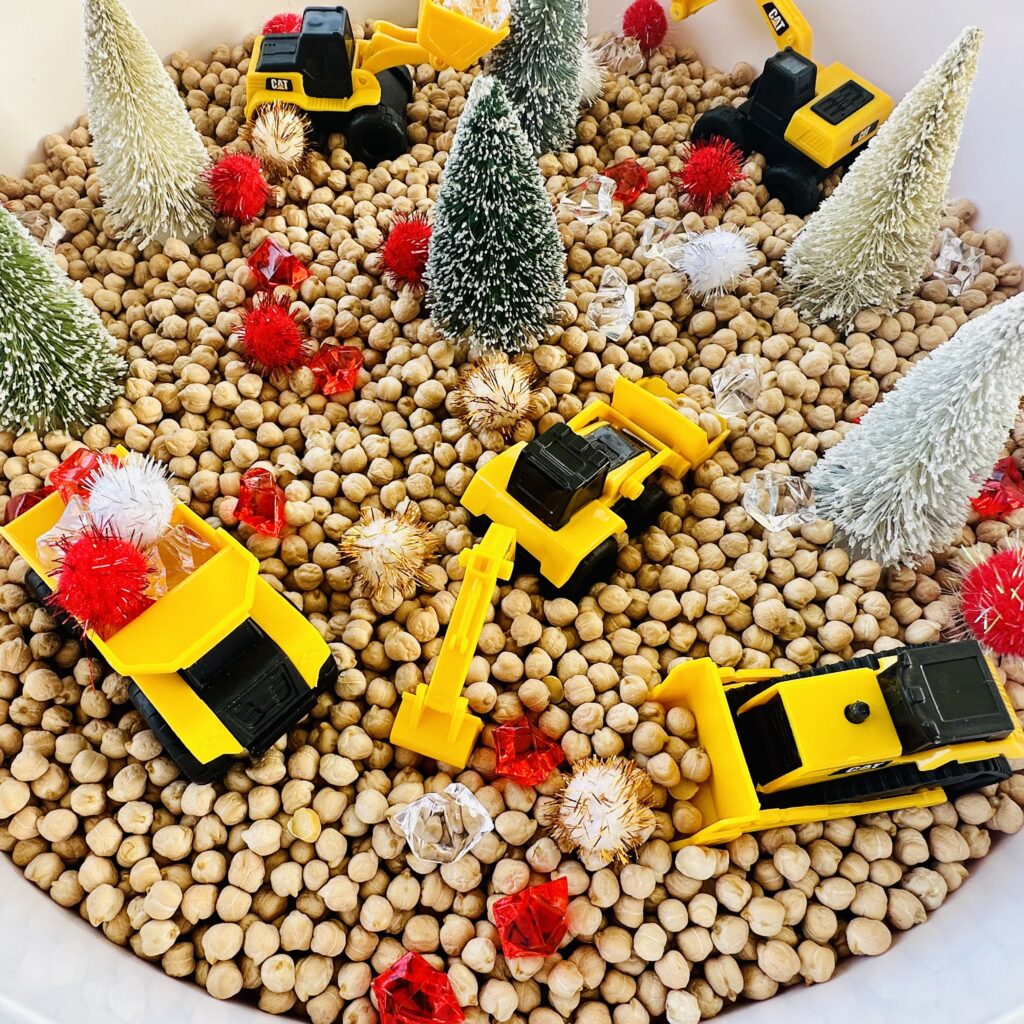 How To Make A Christmas Tree Farm Sensory Bin - Exciting Christmas Sensory Activities For Kids