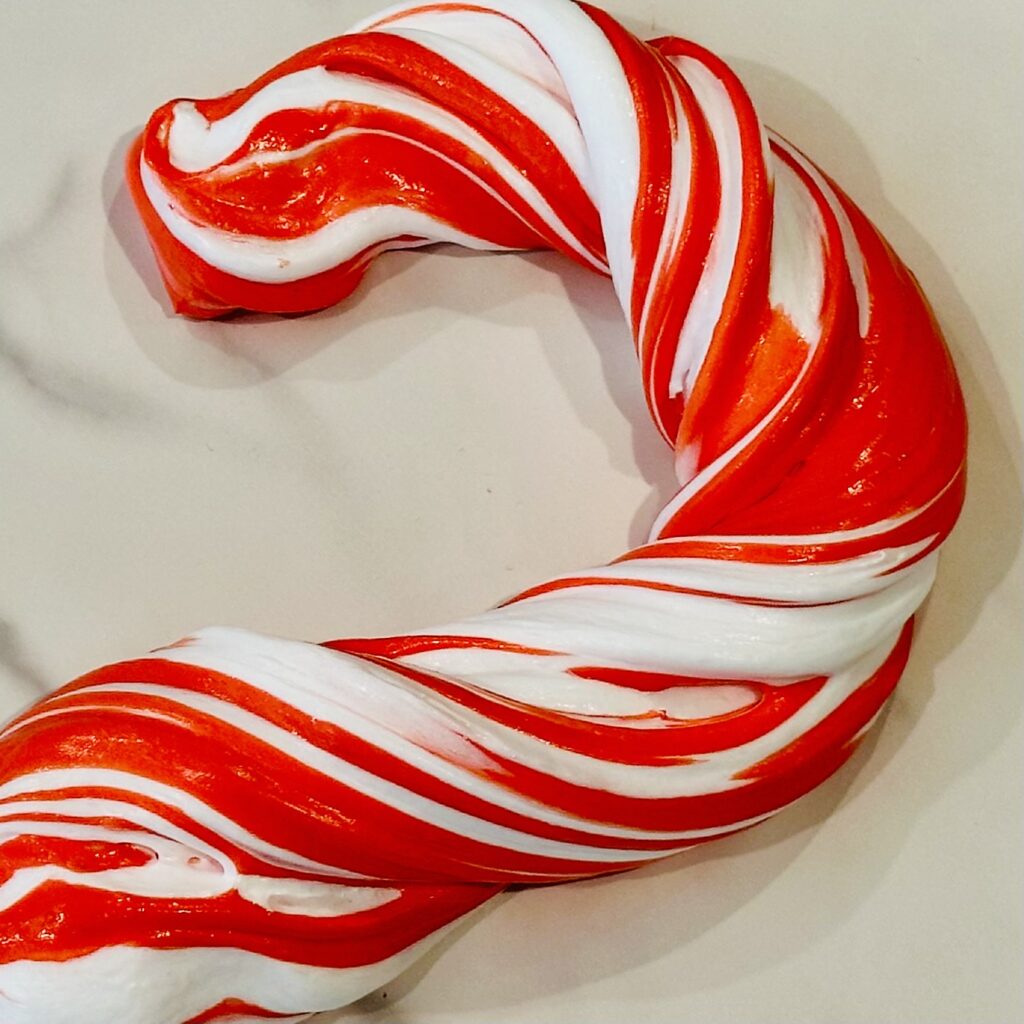 How To Make Fluffy Candy Cane Christmas Slime - Exciting Christmas Sensory Activities For Kids