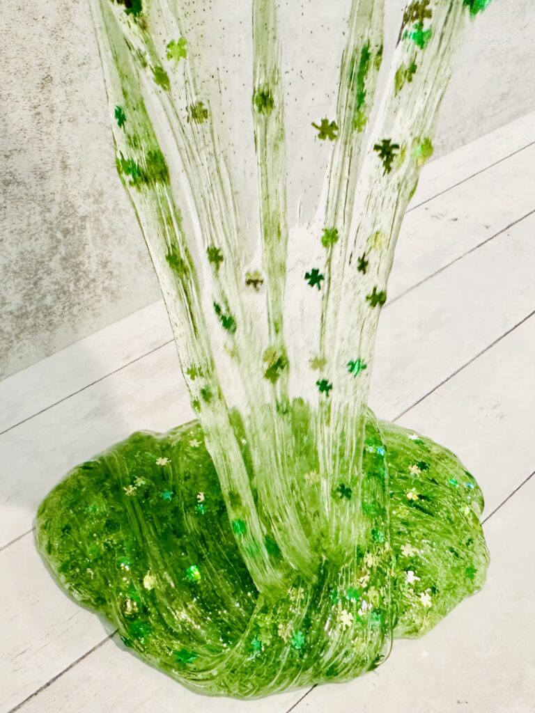 How To Make St. Patrick’s Day Shamrock & Glitter Slime