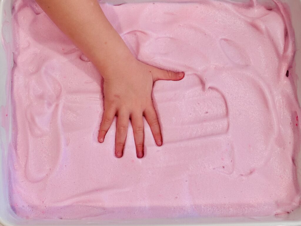 How To Make Valentine’s Day Chickpea Sensory Foam