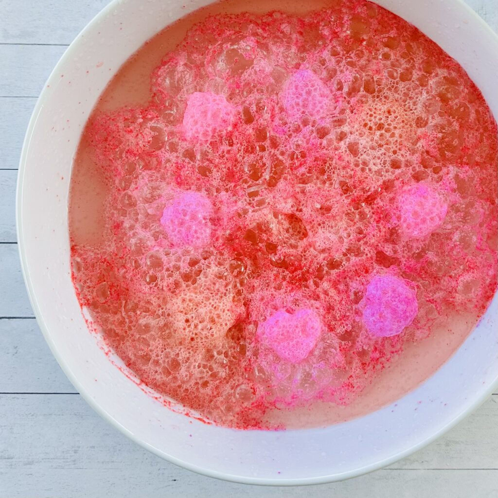 Valentine's Day Fizzy Heart Ice Cubes