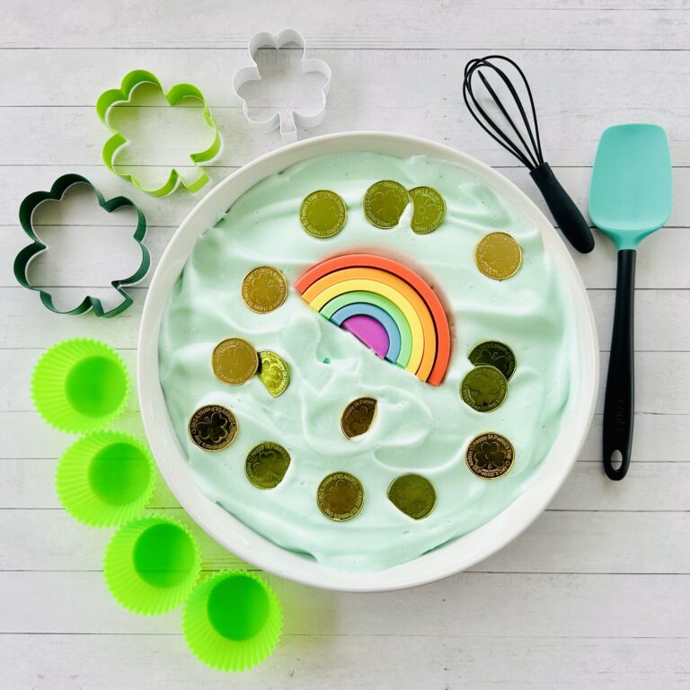 How To Make St. Patrick's Day Chickpea Sensory Foam