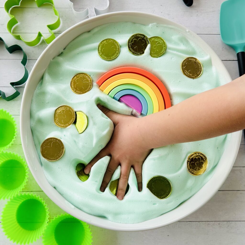 How To Make St. Patrick's Day Chickpea Sensory Foam