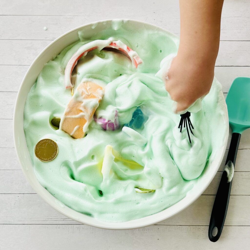 How To Make St. Patrick's Day Chickpea Sensory Foam