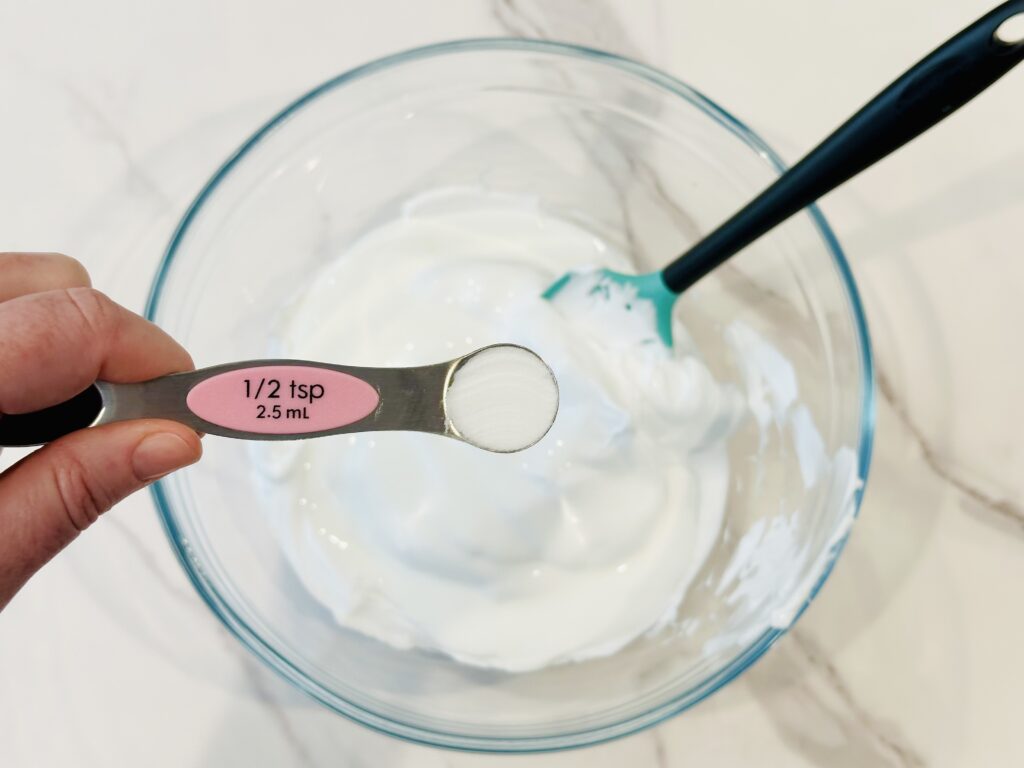 Adding baking soda to the glue and shaving foam mixture