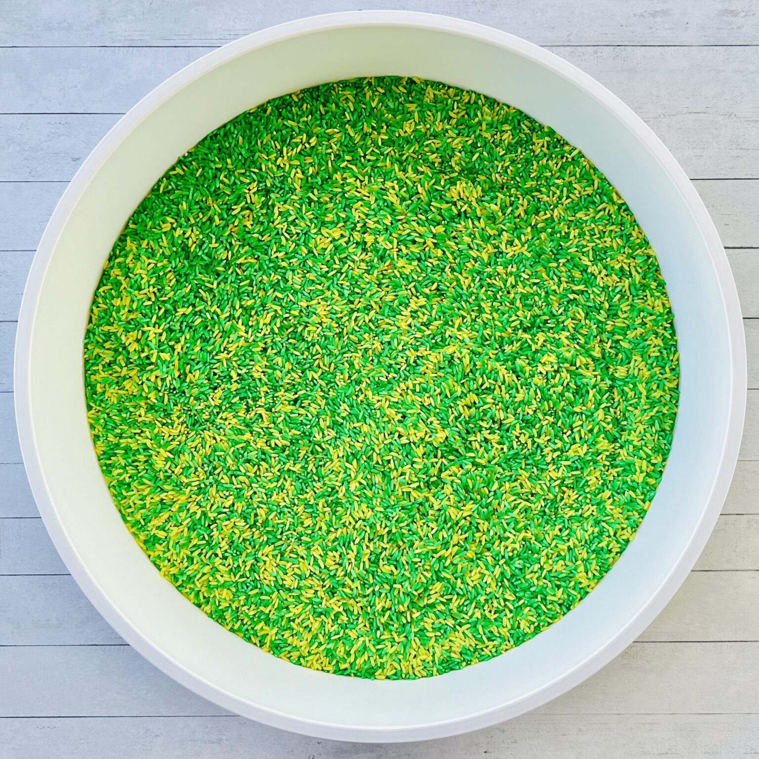 How To Make St. Patrick’s Day Colored Rice Sensory Bin - Raising Wild ...
