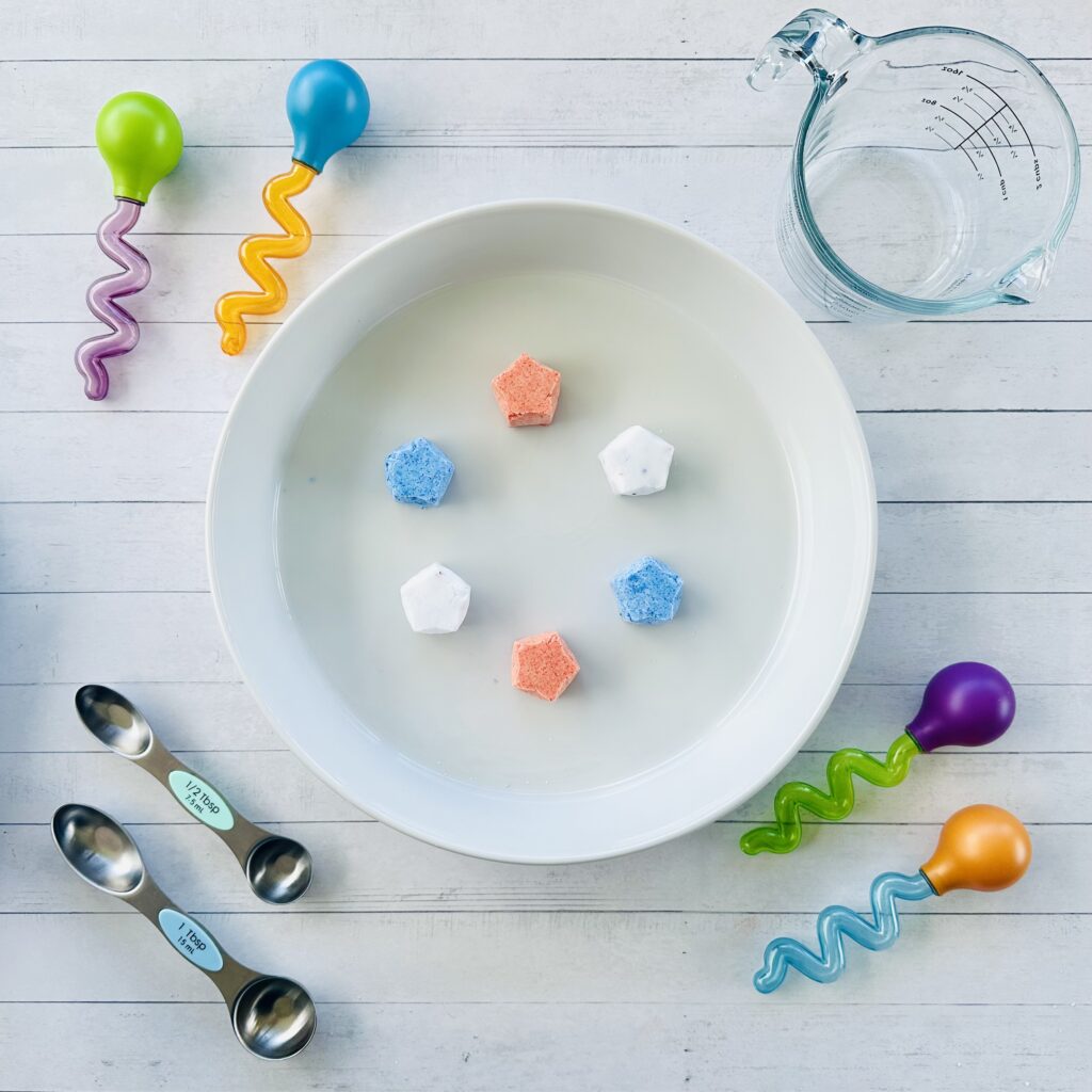 How To Make Fizzy 4th of July Star Ice Cubes