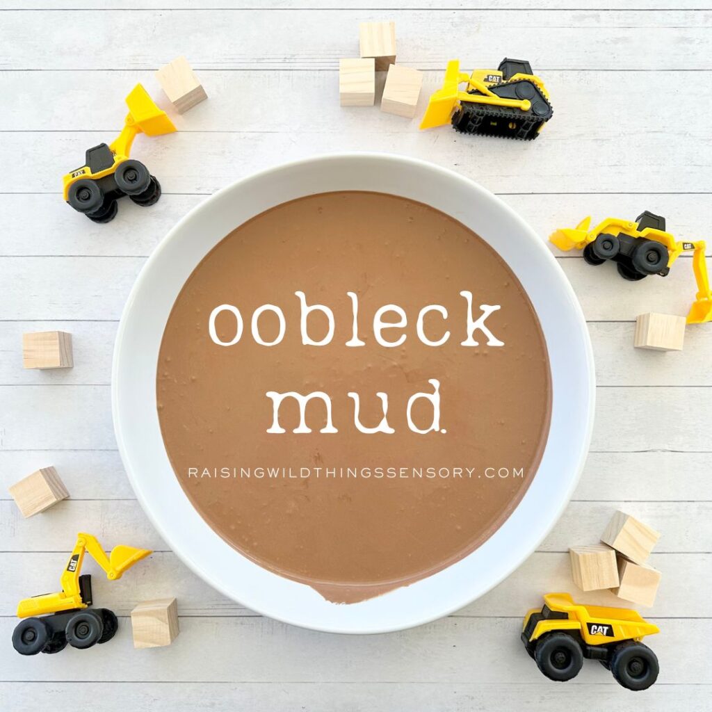 The Best DIY Sensory Bin Fillers -  Oobleck Mud For Sensory Play