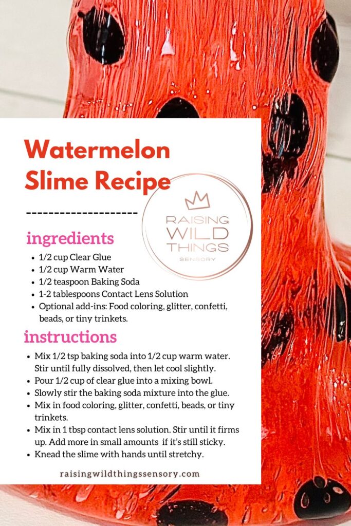 Watermelon Slime Recipe Card