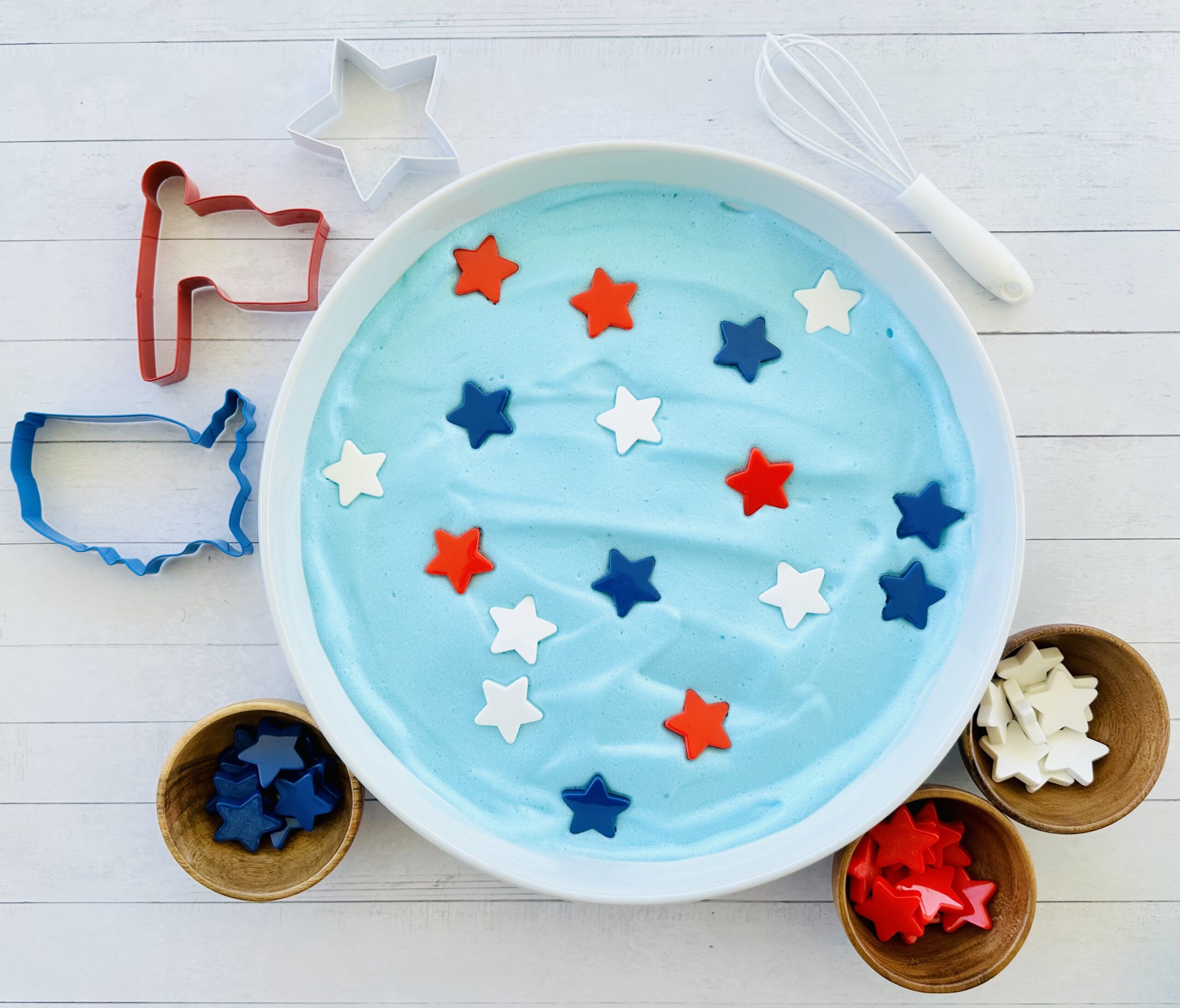 How To Make Patriotic 4th Of July Chickpea Sensory Foam