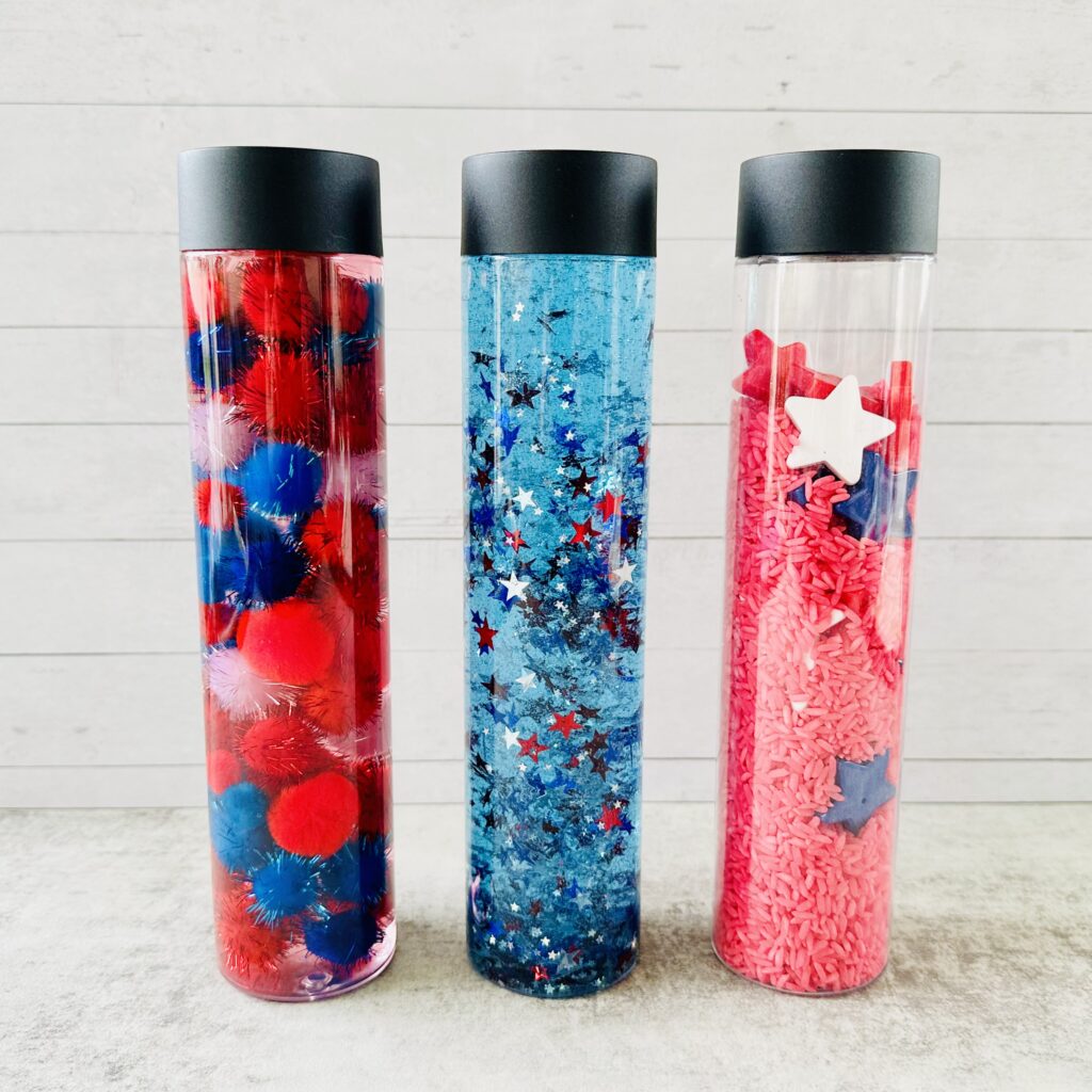 How To Make DIY 4th Of July Sensory Bottles