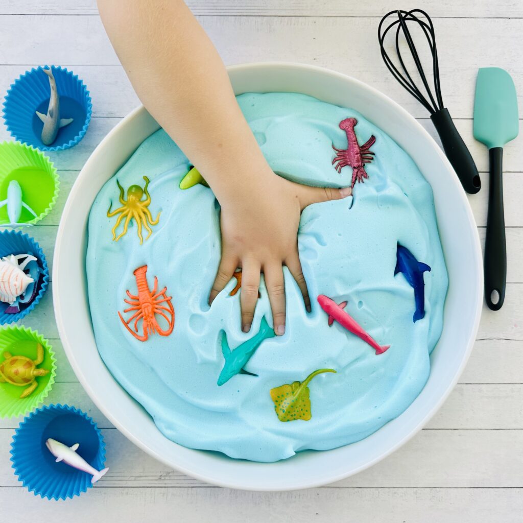 How To Make A Chickpea Sensory Foam Ocean