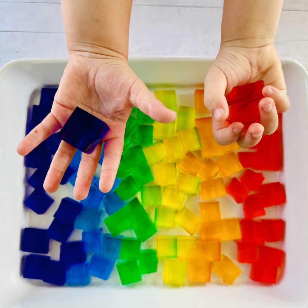 Jello Blocks - Best Summer Sensory Activities For Kids