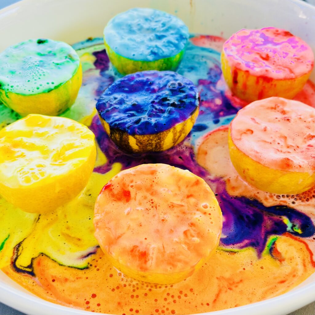 Erupting Lemon Volcano - Best Summer Sensory Activities For Kids