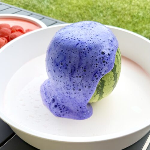 How To Make An Erupting Watermelon Volcano - Raising Wild Things Sensory