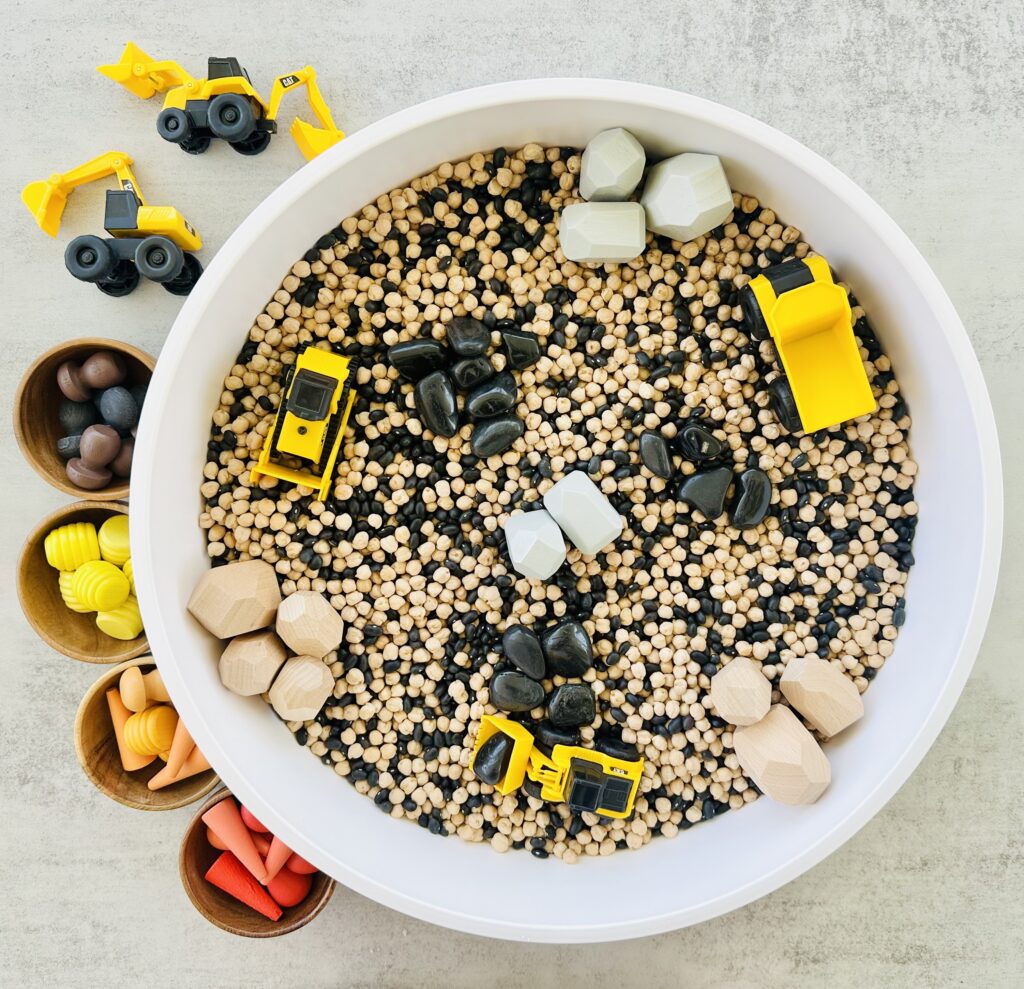How To Make An Awesome Contruction Sensory Bin