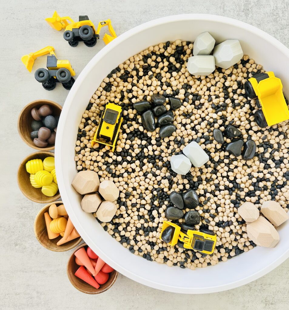 How To Make An Awesome Contruction Sensory Bin