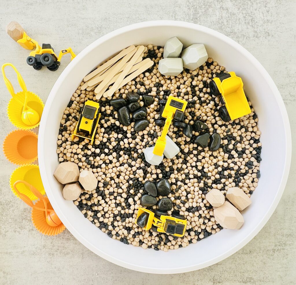 How To Make An Awesome Contruction Sensory Bin