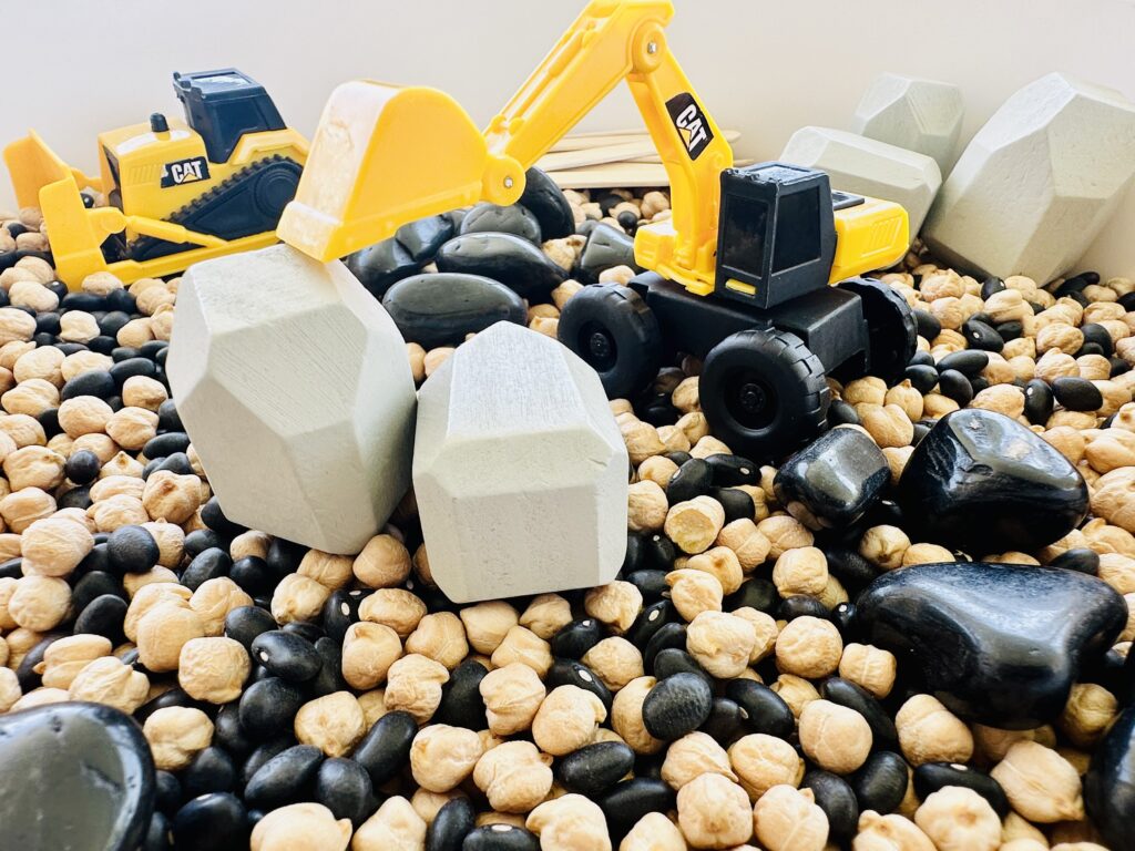 How To Make An Awesome Contruction Sensory Bin