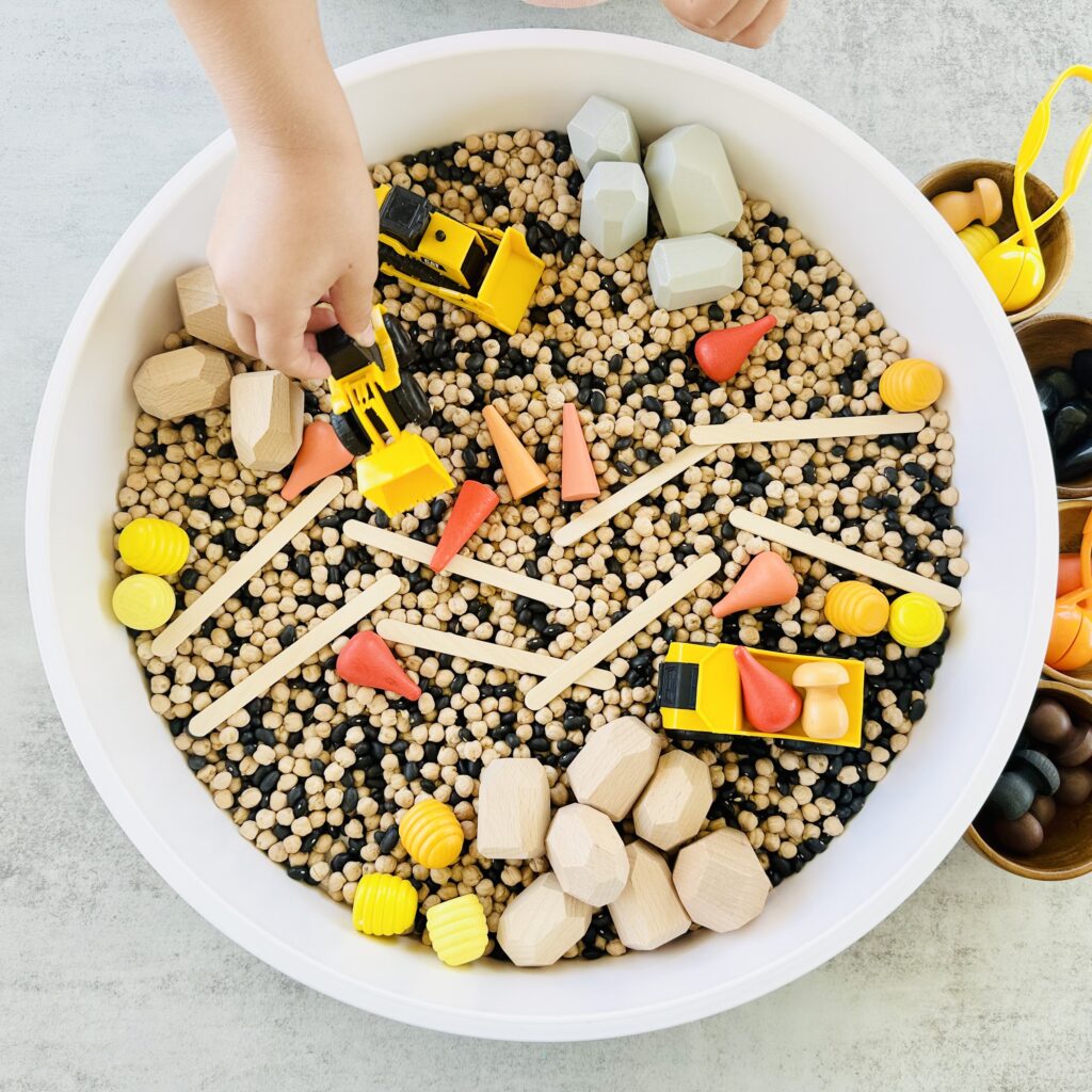 How To Make An Awesome Contruction Sensory Bin