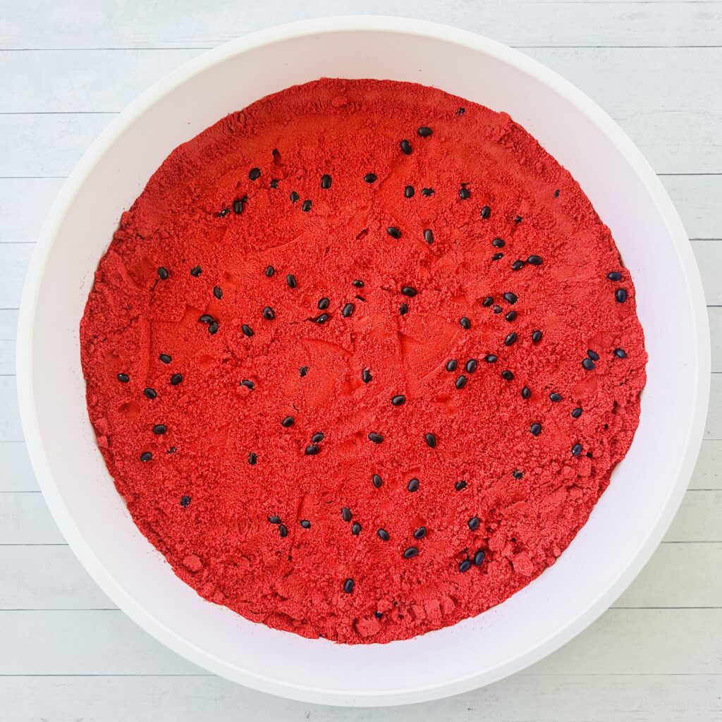 How To Make A DIY Kinetic Sand Watermelon Sensory Bin