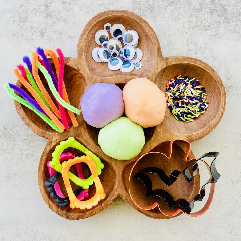 Spooky Halloween Edible Playdough Recipe (No Cooking!)