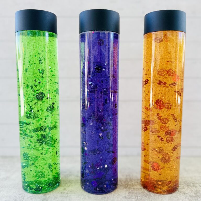 How To Make DIY Glittery Halloween Sensory Bottles