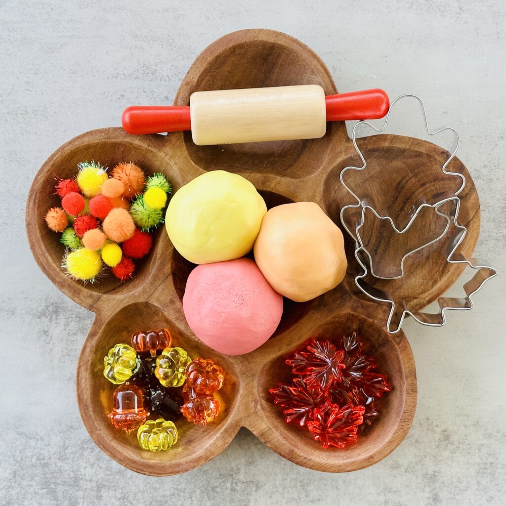 Edible Fall Playdough Recipe (No Cook Recipe!)