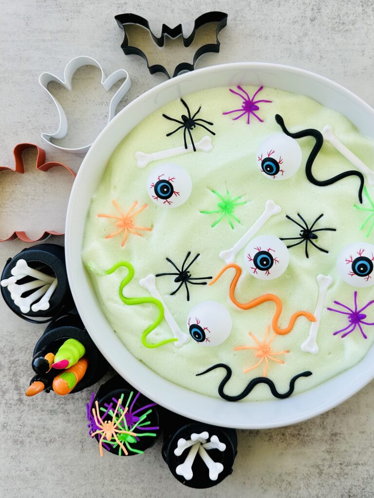 Taste-Safe Chickpea Foam Witches Brew Sensory Bin