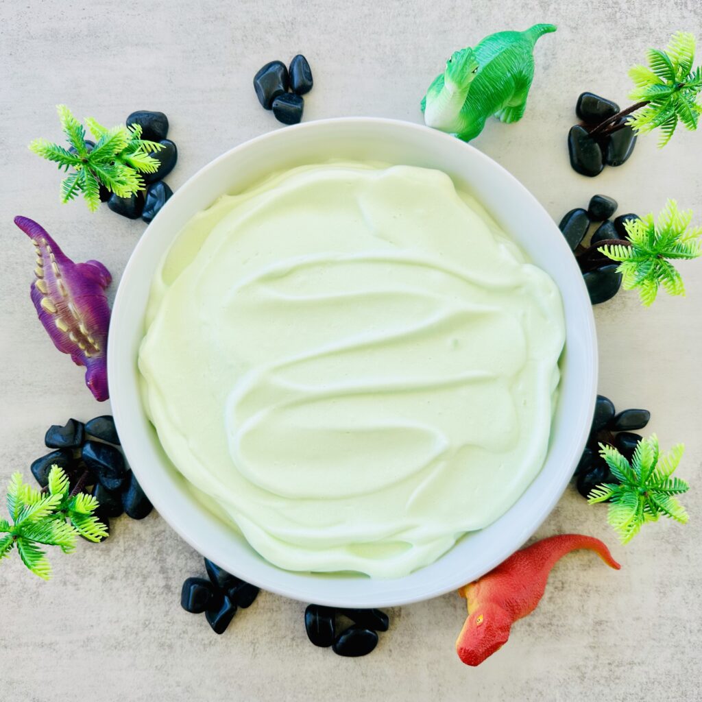 How To Make A Dinosaur Chickpea Foam Sensory Bin