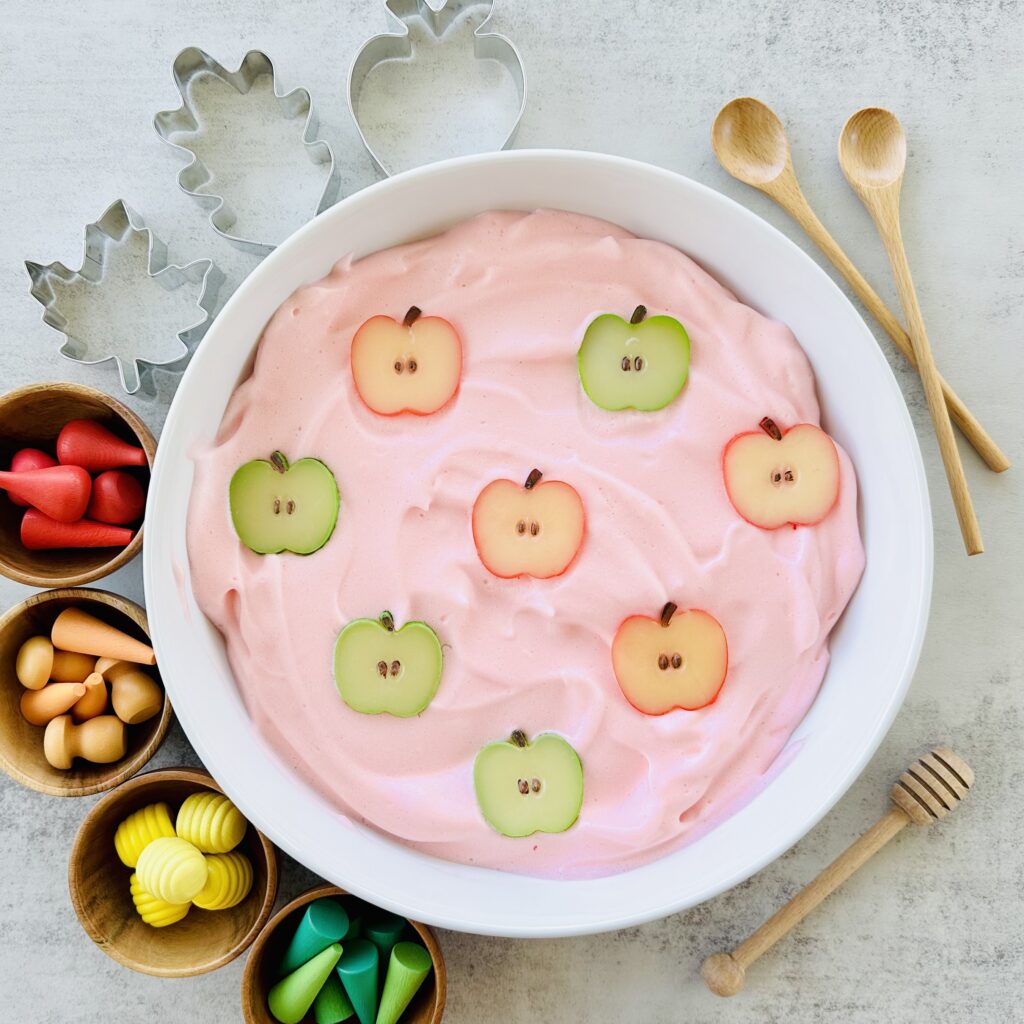 How To Make Taste-Safe Chickpea Foam Fall Sensory Bin