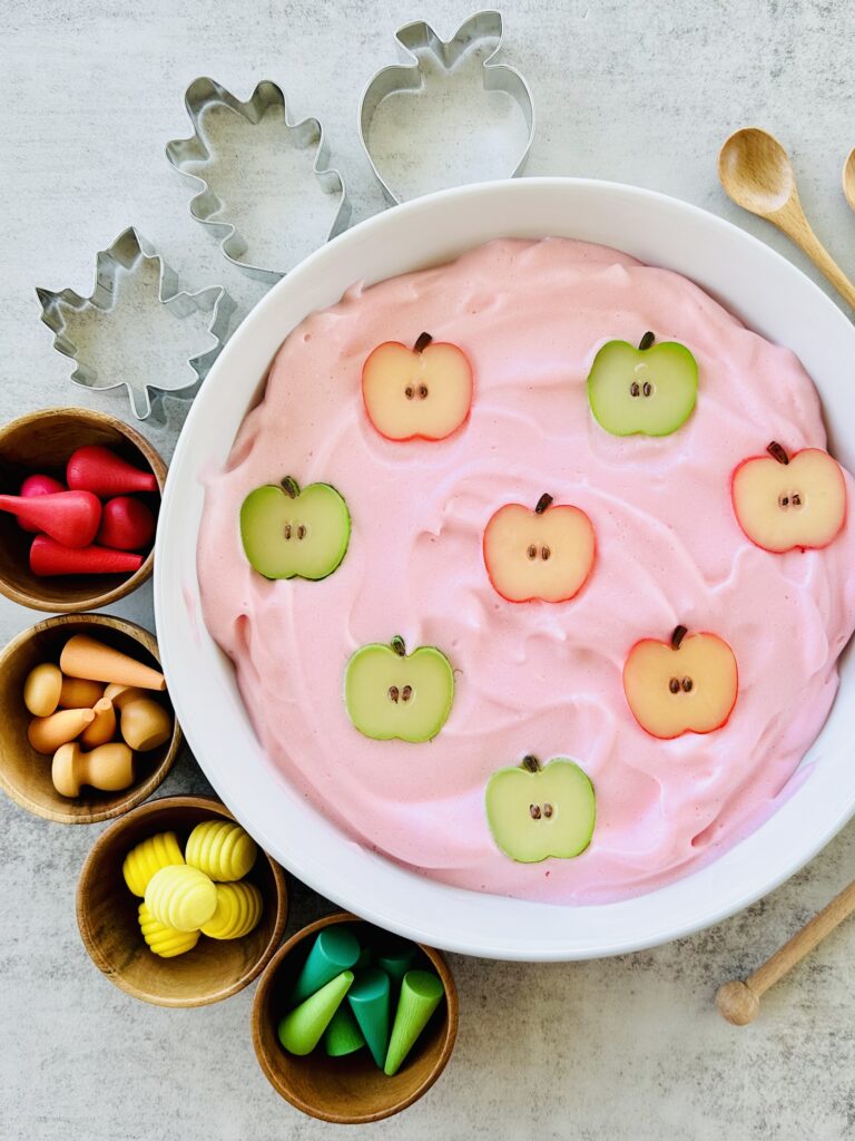 How To Make Taste-Safe Chickpea Foam Fall Sensory Bin