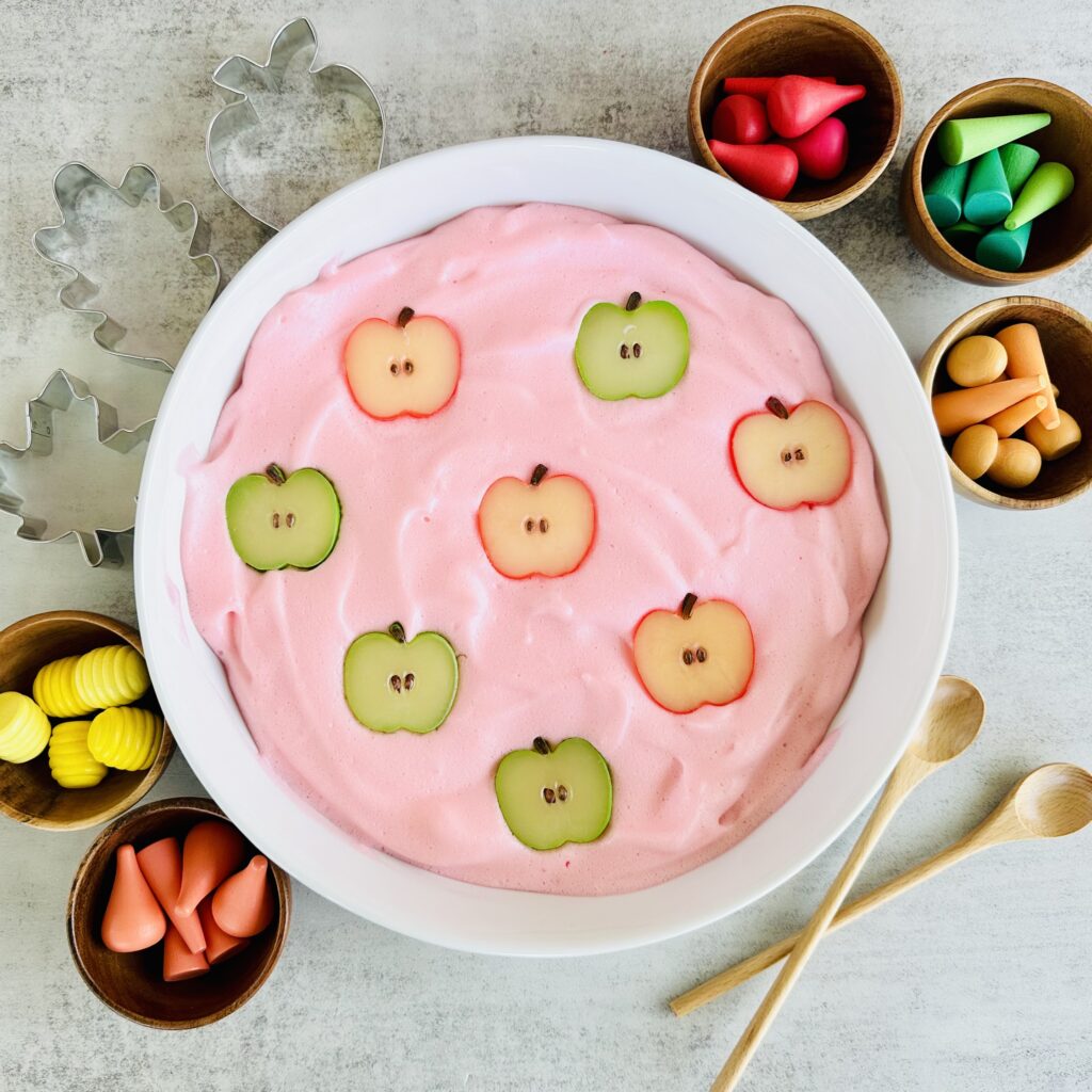 How To Make Taste-Safe Chickpea Foam Fall Sensory Bin