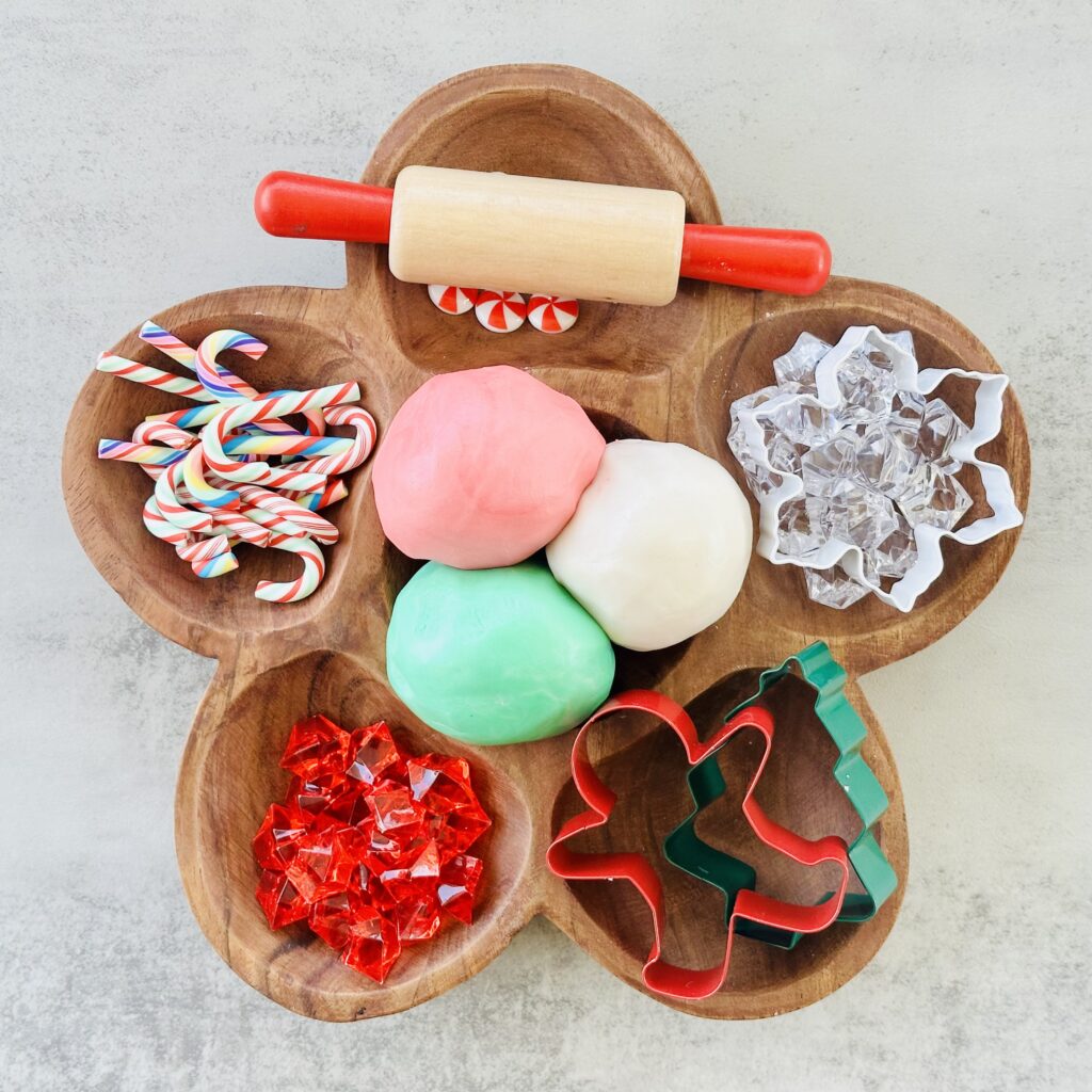 Edible Christmas Playdough Recipe (No Cook Recipe!)
