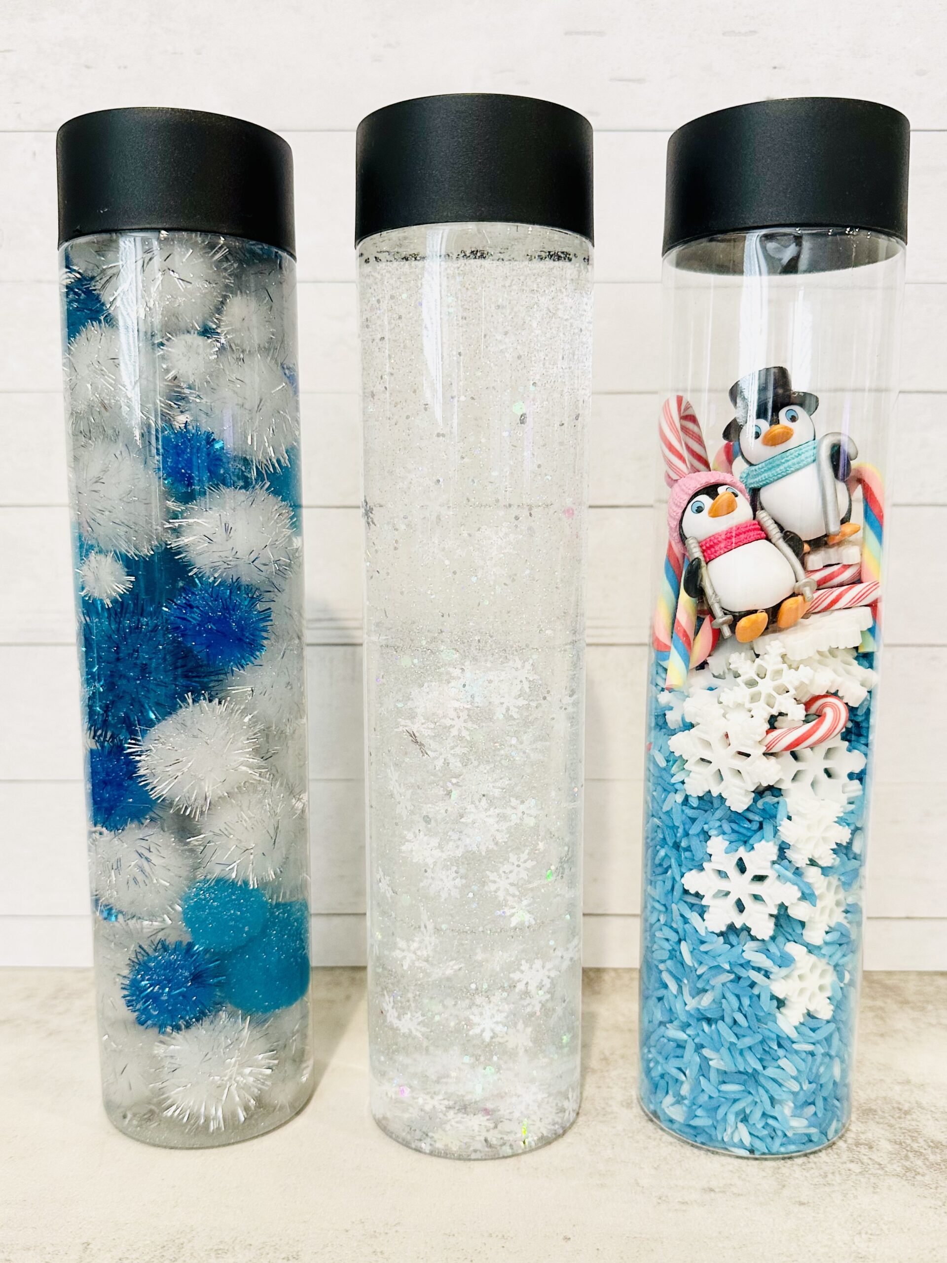 DIY Winter Sensory Bottles Raising Wild Things Sensory