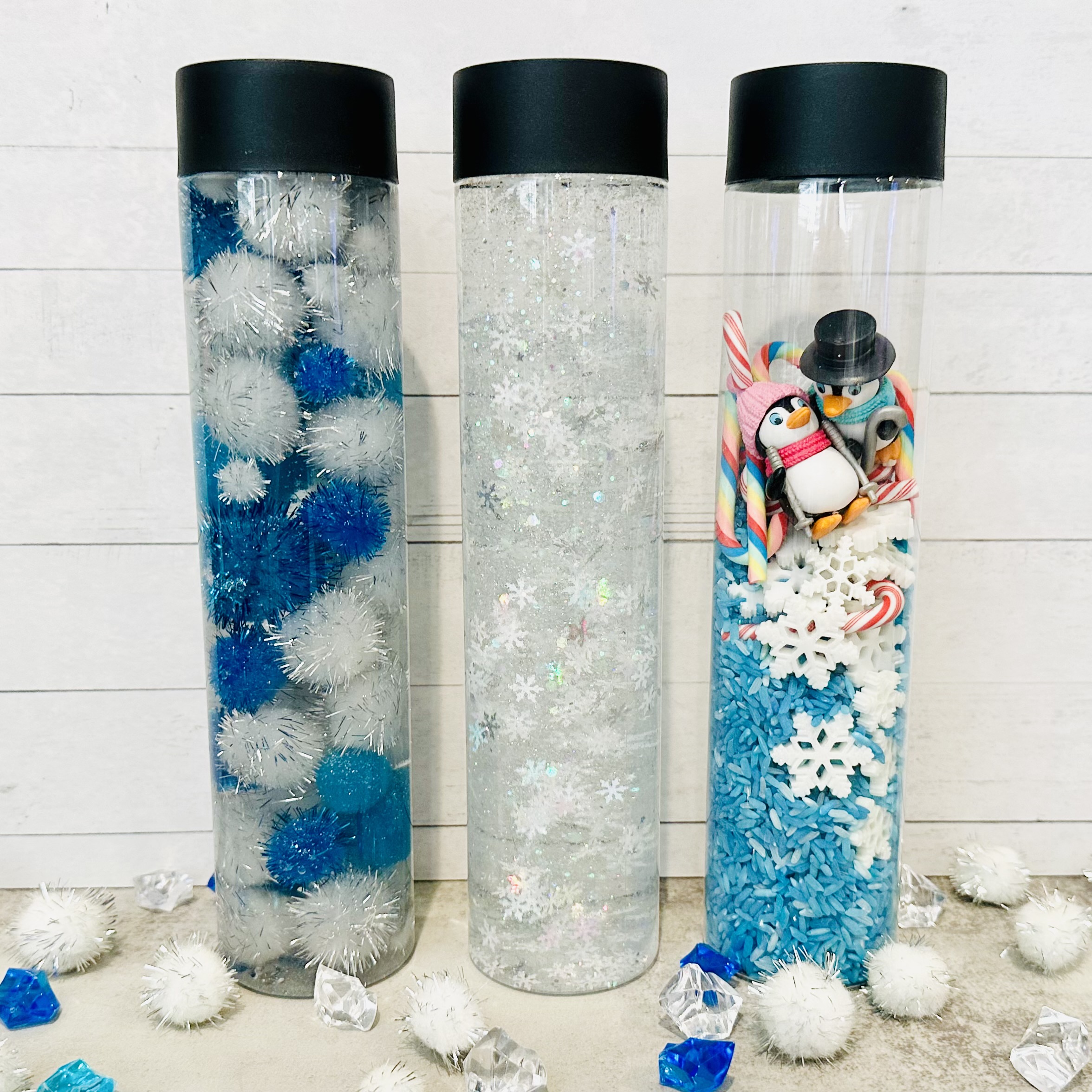How To Make DIY Winter Sensory Bottles